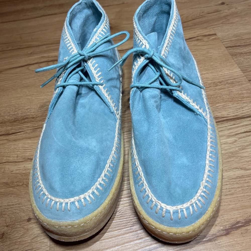 Laidback London handmade moccasins, buttery soft suede NWOT